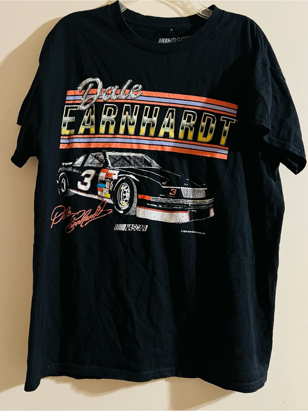 Dale Earnhardt NASCAR Graphic Tee - Black with Multi Color Print Men’s S